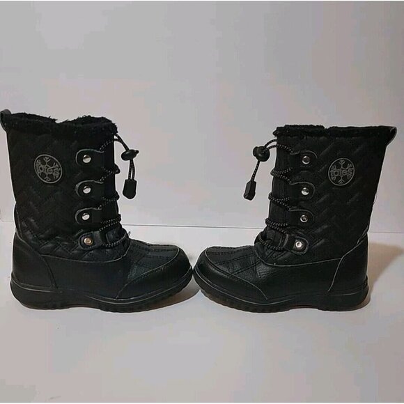 Totes Girl's QUILTY Waterproof Snow Boots Cold Weather Boot Black Size 12M US - Picture 2 of 9